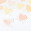 ミドリ カラー色紙用シール ハート柄 記入用シール18枚入、飾りシール8枚入