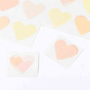 ミドリ カラー色紙用シール ハート柄 記入用シール18枚入、飾りシール8枚入