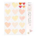 ミドリ カラー色紙用シール ハート柄 記入用シール18枚入、飾りシール8枚入