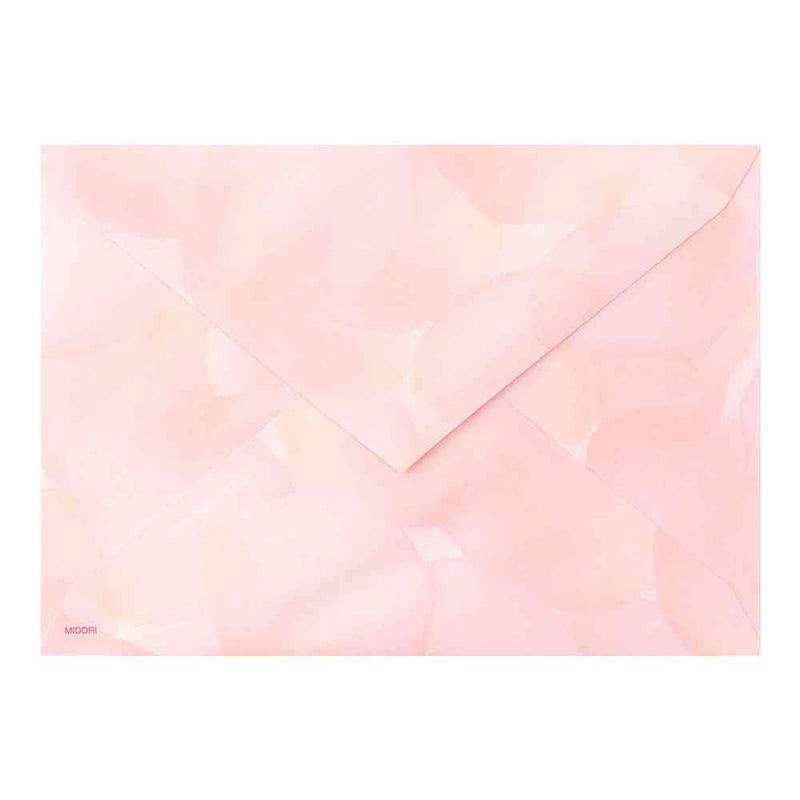ミドリ レターセット134 花色ノキモチ 便箋／16枚入、封筒／8枚入、シール／1枚入