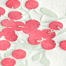 ミドリ レターセット460 活版 ブーケ柄 赤 便箋／8枚入、封筒／4枚入