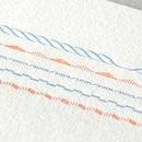 ミドリ レターセット463 活版 フレーム柄 青 便箋／8枚入、封筒／4枚入