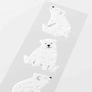 ミドリ レターセット640 シール付 シロクマ柄A 便箋／12枚入、封筒／4枚入、シール／1シート入