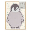 ミドリ レターセット926 ダイカット ペンギン柄 便箋／6枚入、封筒／3枚入