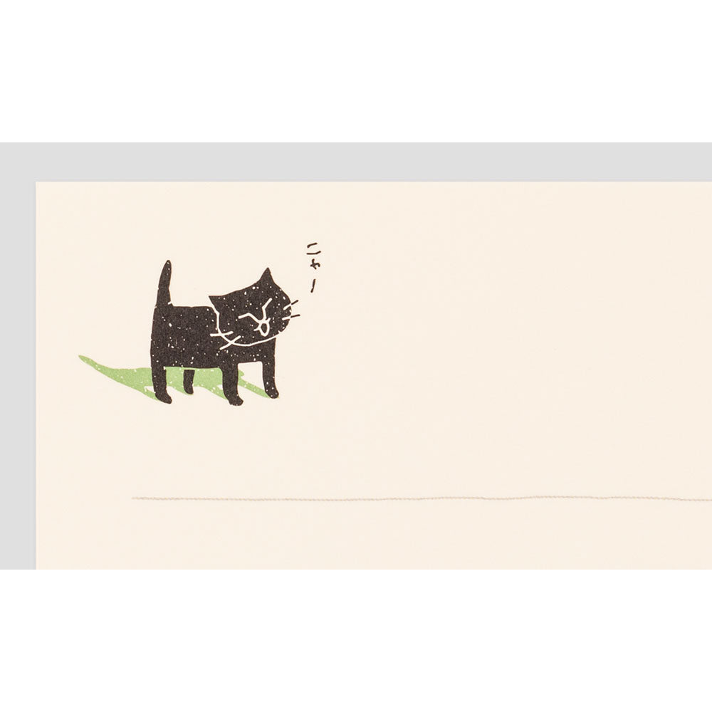 ミドリ レターセット えがお ねこ柄 1パック