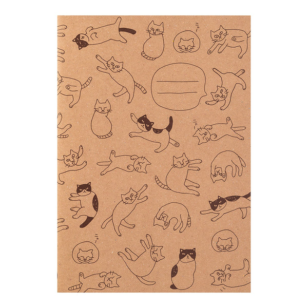 ミドリ ノート A5 ねこチラシ柄 1冊