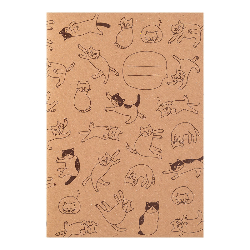 ミドリ ノート A5 ねこチラシ柄 1冊