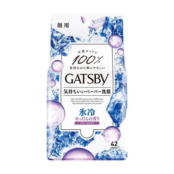 Mandom GATSBY facial paper ice type soap scent value pack 42 sheets