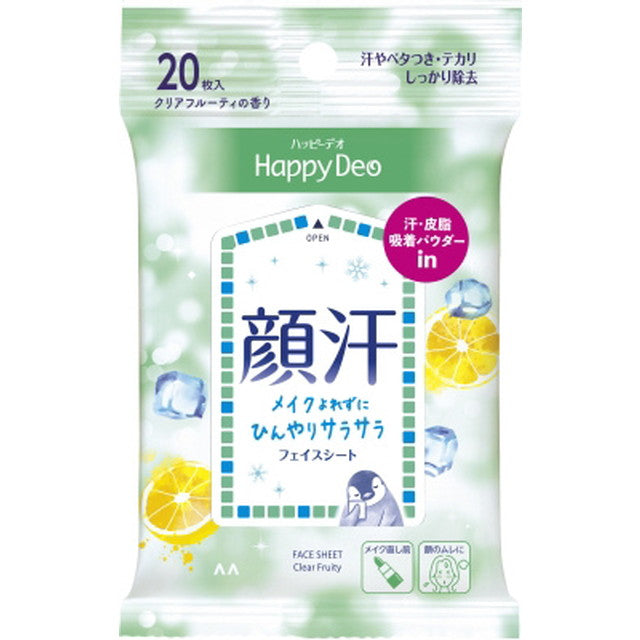 mandom Happy Deo Face Sheet Clear Fruity