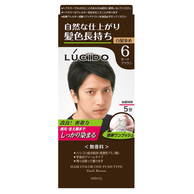医薬部外品】マンダム ルシード ワンプッシュケアカラー ダークブラウン
