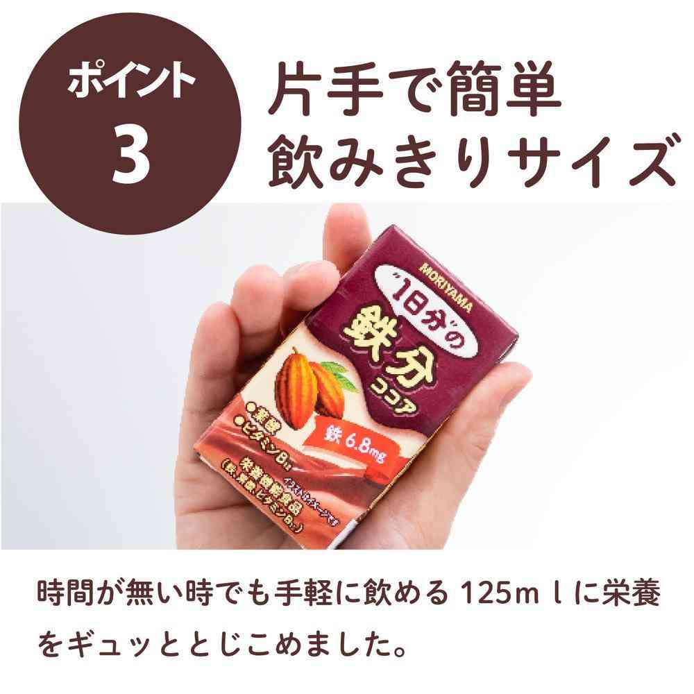 ◇守山乳業 一日分の鉄分 ココア 125ml