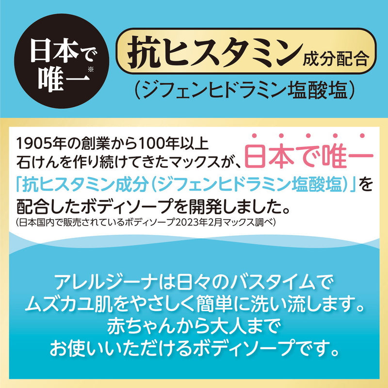 【医薬部外品】アレルジーナ 抗ヒスタミン成分配合 泡ボディソープ 無香料 本体 450ml