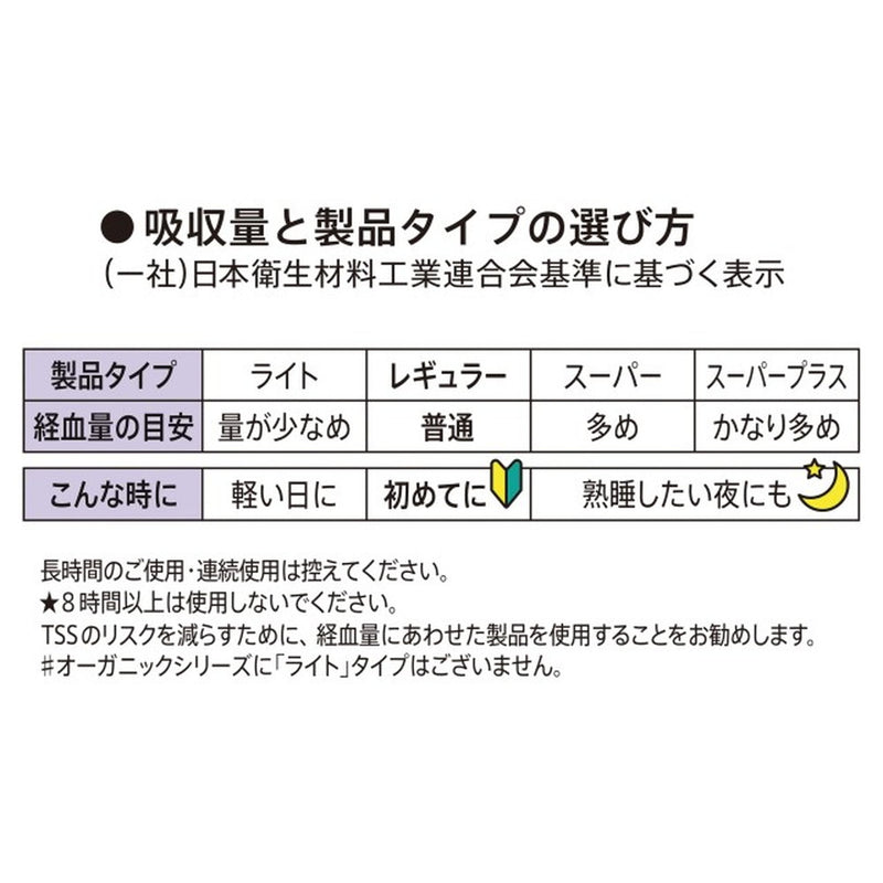 ソフィ ソフトタンポン オーガニックコットン100％ レギュラー 8個入り