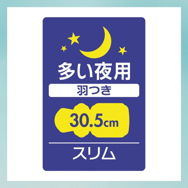 センターインコンパクト1／2 ホワイトシャボンの香り 多い夜用 12枚