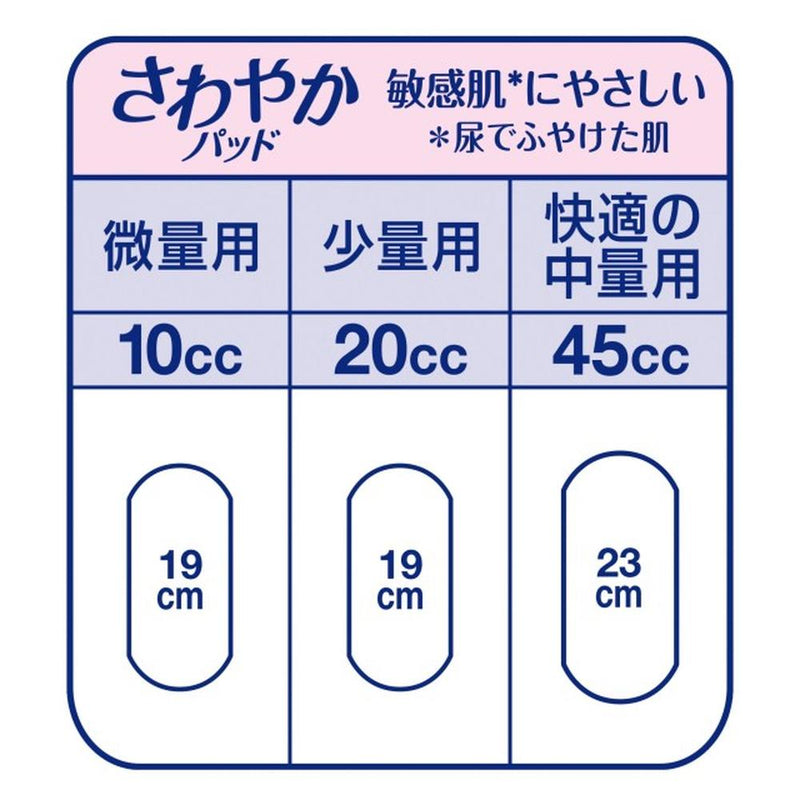 Unicharm Lifree Sawayaka Pad 敏感亲肤痕迹 10cc 34 张