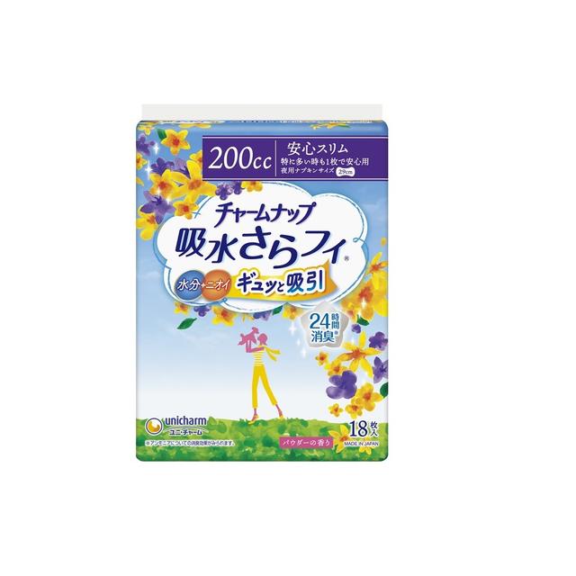 ユニ・チャーム チャームナップ 特に多い時も1枚で安心用 200cc 18枚