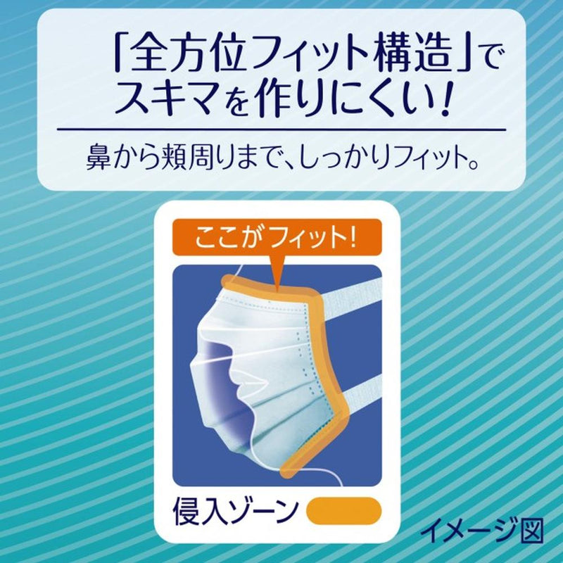 ユニチャーム 超快適マスク 風邪・花粉用 プリーツタイプ 不織布マスク 日本製 やや大きめサイズ50枚