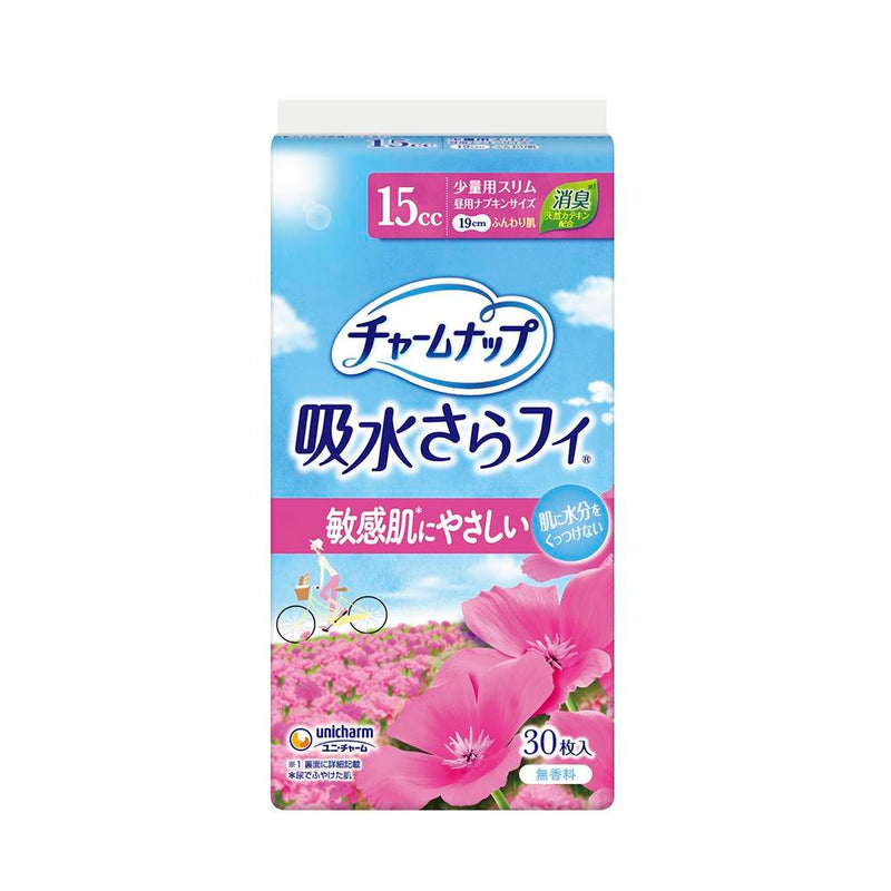 チャームナップ 吸水さらフィ 66枚 昼用19cm 15cc 66枚入×20 チャームナップ 吸水さらフィ ふんわり肌 少量用（15cc）羽なし無香料 30枚