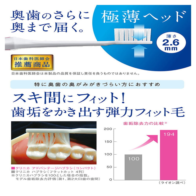 Lion Clinica Advantage Toothbrush Super Compact Normal 1 ○ 颜色无法选择