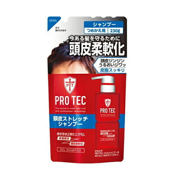 【医薬部外品】ライオン PROTEC(プロテク) 頭皮ストレッチシャンプー 詰め替え 230g