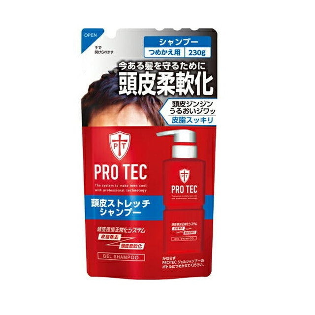 [医药部外品] Lion PROTEC Scalp Stretch Shampoo Refill 230g