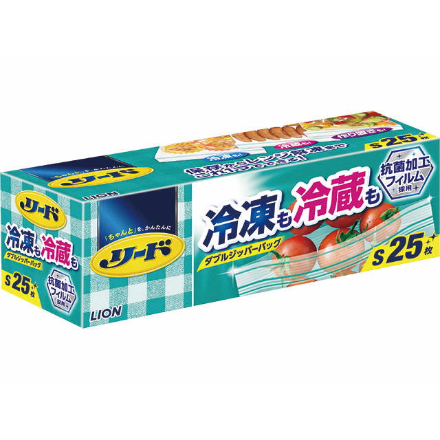 ライオン リード 冷凍も冷蔵も新鮮保存バッグ Sサイズ 25枚入り