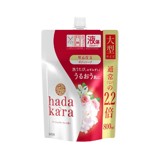 Lion hadakara Body Fresh Floral Refill Large 800ml