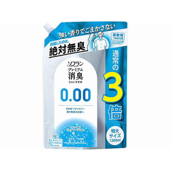 Lion Soflan Premium Deodorant Ultra Zero Refill Extra Large 1200ml