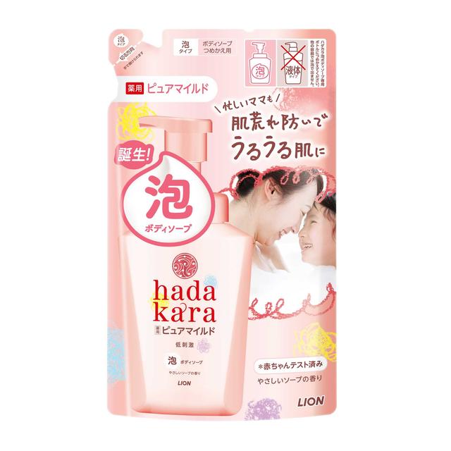 【医薬部外品】ライオン hadakara（ハダカラ）薬用ピュアマイルド 泡ボディソープ詰替440ml