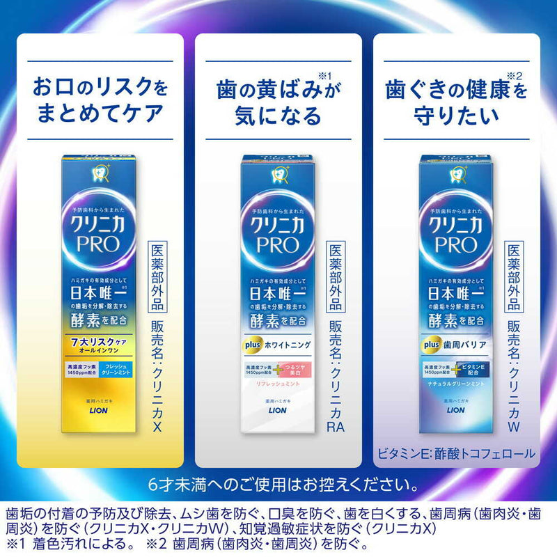 【医薬部外品】ライオン クリニカPRO plus 歯周バリア ハミガキ 95g