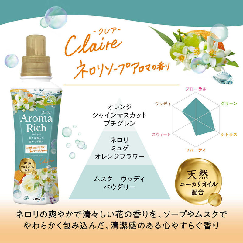 ライオン ソフラン アロマリッチ クレア 詰め替え ウルトラジャンボ 1300ml