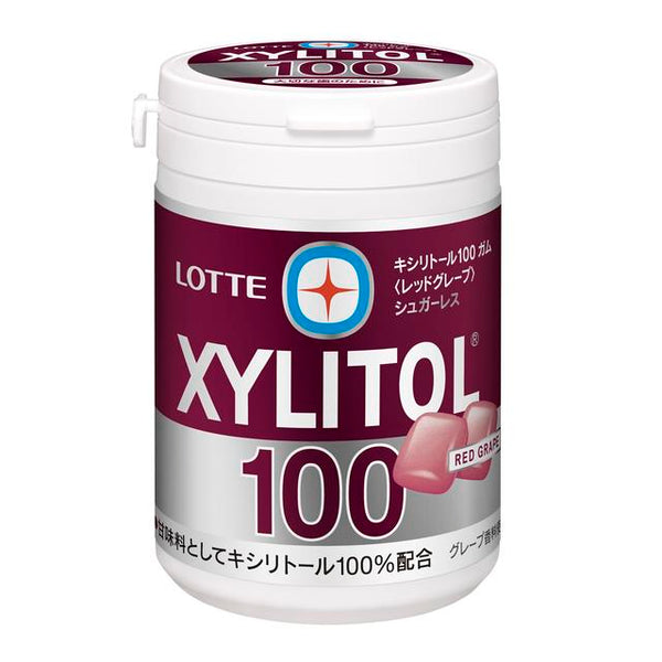 ◆Lotte Xylitol 100 Gum &lt;Red Grape&gt; Slim Bottle 133g
