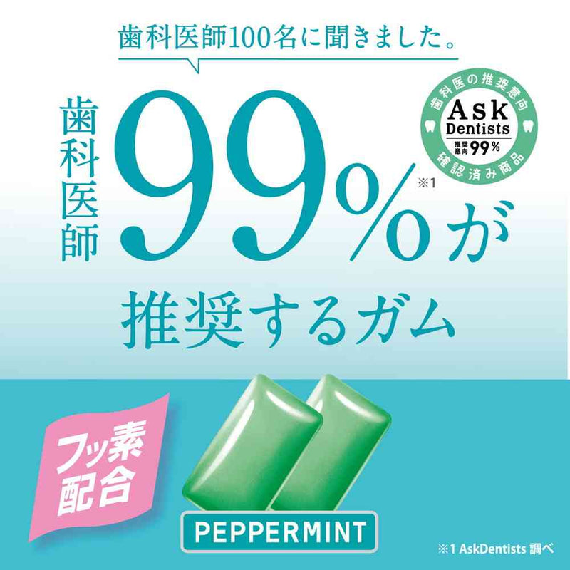 ◆ロッテ キシリトールガム+フッ素 ＜ペパーミント＞ スリムボトル 125g