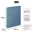 リヒトラブ Mutual リングファイル ツイストリングスマートスリム A4 スレートブルー 1冊