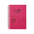 リヒト AQUA DROPs ツイストノート A6 赤 リーフ 30枚