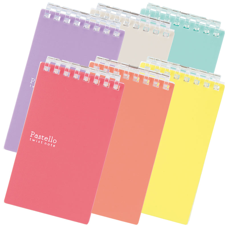 リヒト Pastello ツイストノート（メモサイズ） メモサイズ ライトグリーン リーフ 40枚