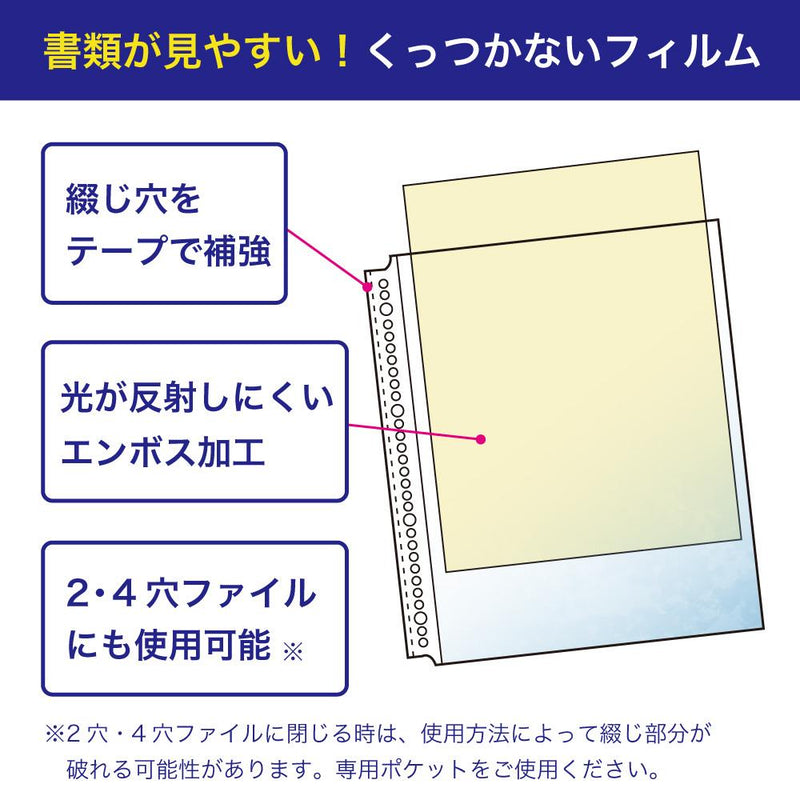 LIHIT LAB.　リクエスト　クリヤーポケット（エコノミーパック） Ａ４   1組 50枚