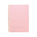 リヒト オープンリングノート B6 ピンク リーフ 30枚