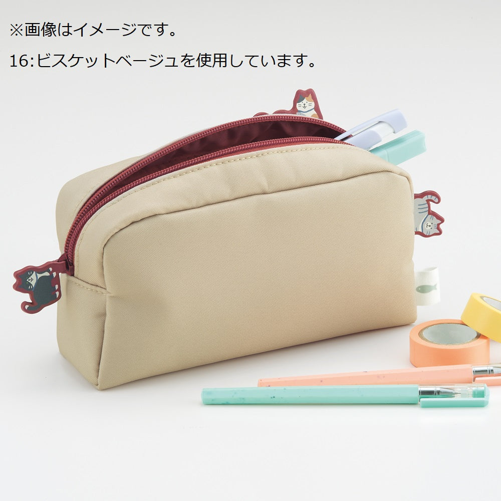 にゃんシーン ボックスペンポーチ L インディゴブルー 1個