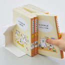 Book stand that won't fall over even with one book, white, 1 piece