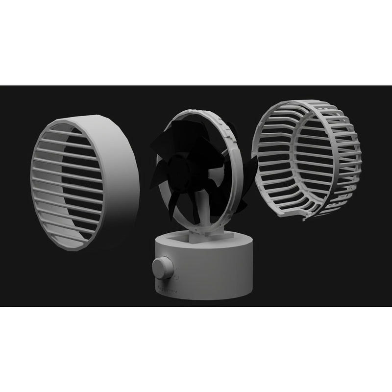 デスクファン Silky Wind Mini ライトグレー メーカー直送 ▼返品・キャンセル不可【他商品との同時購入不可】