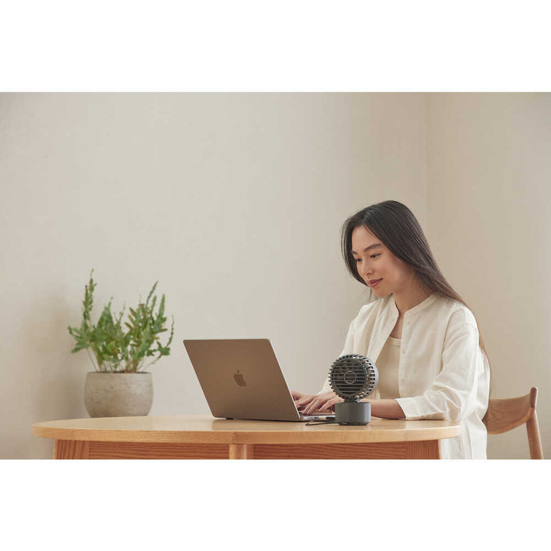 デスクファン Silky Wind Mini ダークグレー メーカー直送 ▼返品・キャンセル不可【他商品との同時購入不可】