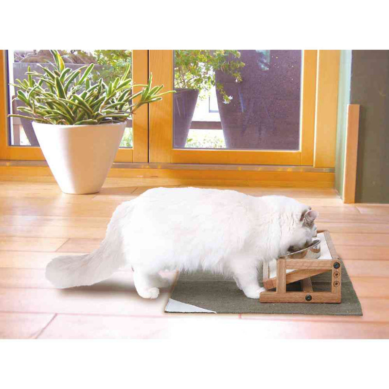 necoco 高さと角度を変えられるウッディキャットテーブル メーカー直送▼返品・キャンセル不可【他商品との同時購入不可】