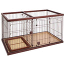 トイレのしつけが出来る ドッグルームサークル ブラウン ワイド メーカー直送▼返品・キャンセル不可【他商品との同時購入不可】