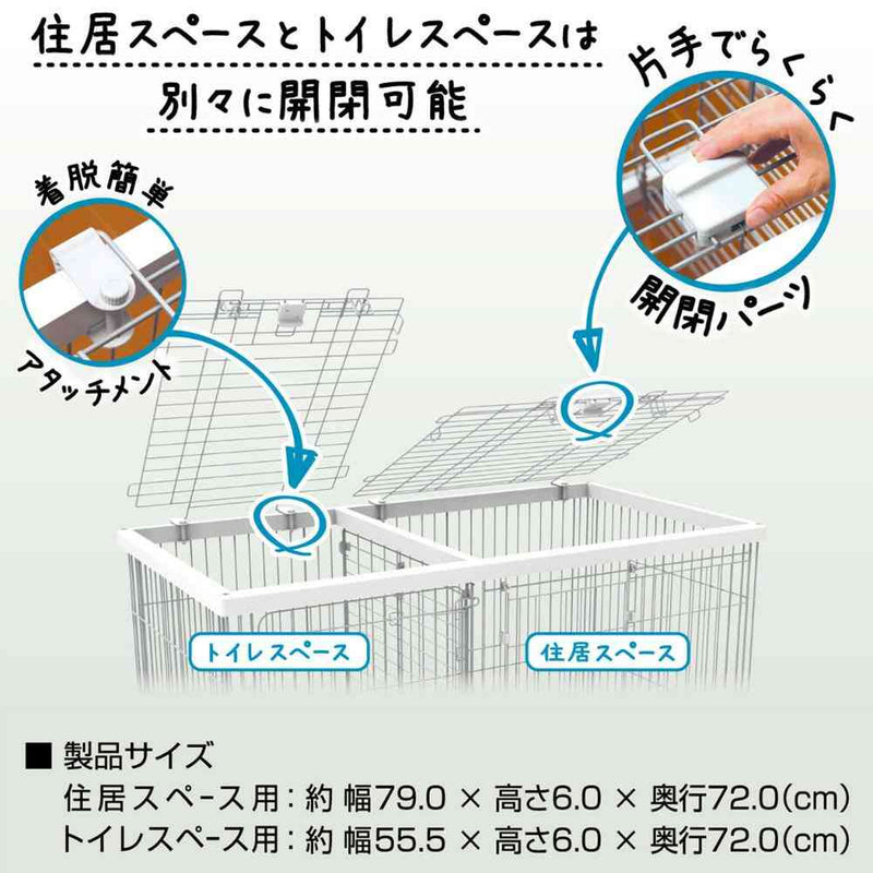 トイレのしつけが出来る ドッグルームサークル ワイド専用屋根面 メーカー直送▼返品・キャンセル不可【他商品との同時購入不可】