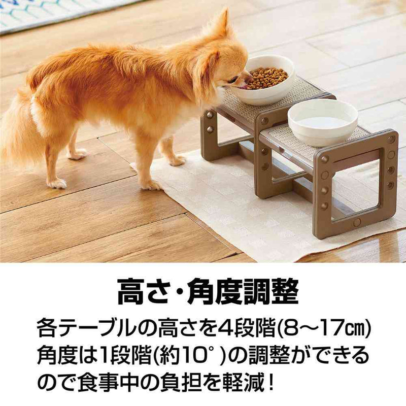 高さも角度も変えられる 犬用 食事台 メーカー直送▼返品・キャンセル不可【他商品との同時購入不可】