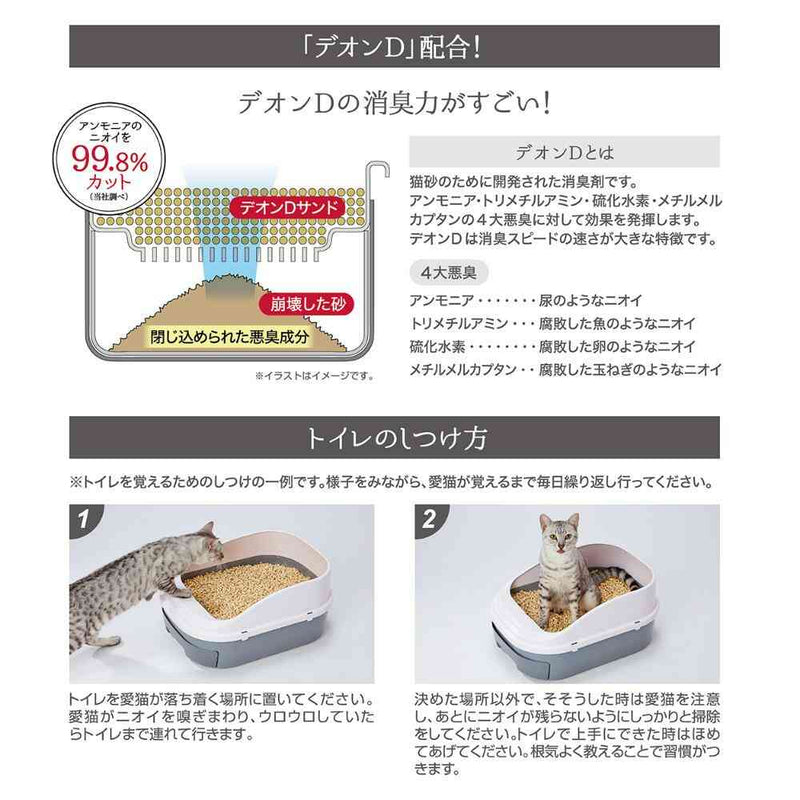 システムトイレセット トイレに流せる猫砂 デオンDサンド入 メーカー直送▼返品・キャンセル不可【他商品との同時購入不可】