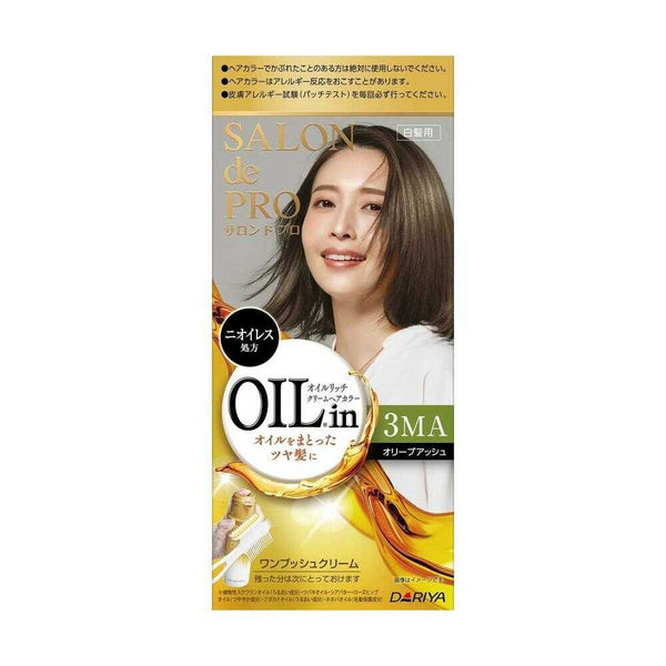 【医薬部外品】サロンドプロ オイルリッチクリームヘアカラー（白髪用）3MA オリーブアッシュ 1剤56g・2剤44g