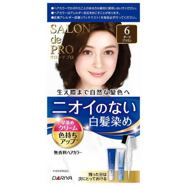 [Quasi-drug] Dariya Salon de Pro Quick Dye Cream 6 (Dark Brown)