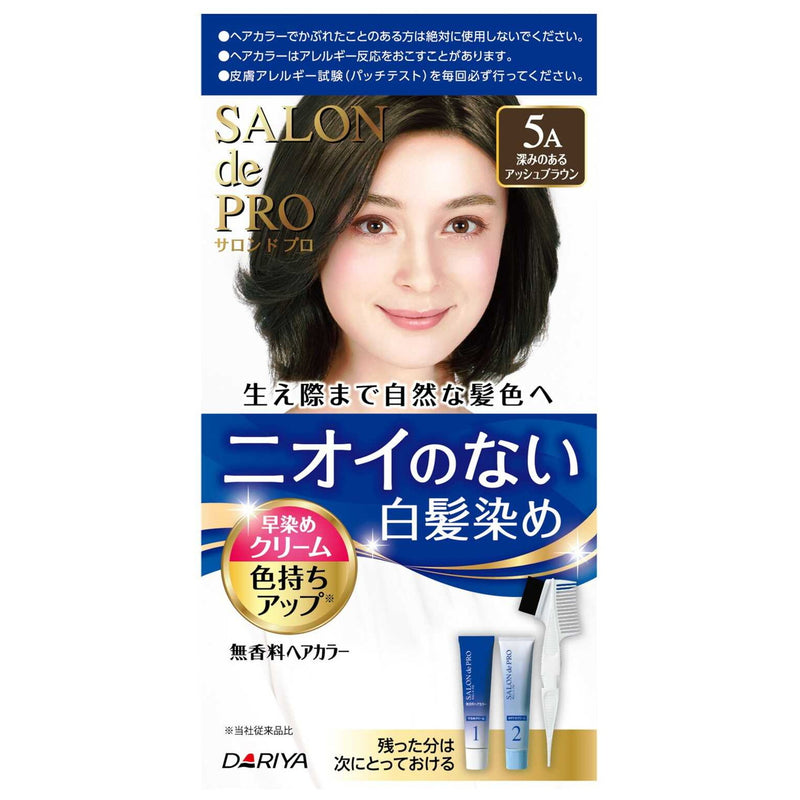 [Quasi-drug] Dariya Salon de Pro Early Dyeing Cream 5A (Deep Ash Brown)